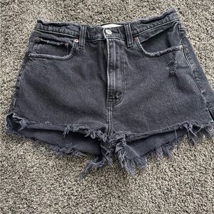 Women's Black Denim Shorts